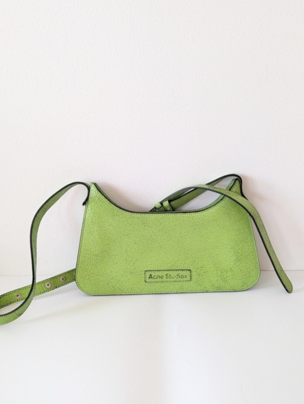 Acne Platt Lime Green Shoulder Bag